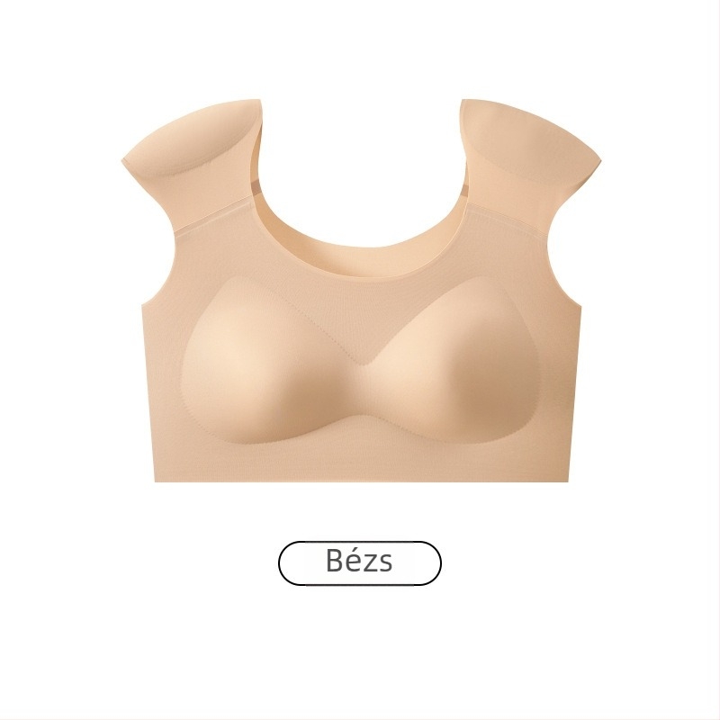 Sima varrat nélküli melltartó push-up és hátformázással, 3/4 kosár, formázott kosarak (felső vékony, alsó vastag), fix vállpántok