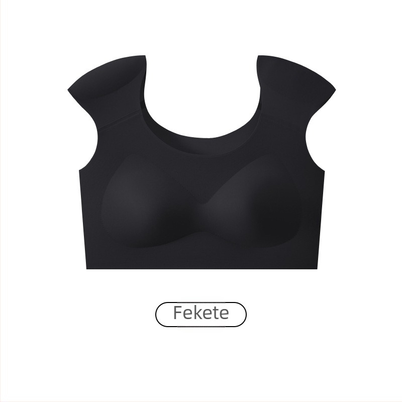 Sima varrat nélküli melltartó push-up és hátformázással, 3/4 kosár, formázott kosarak (felső vékony, alsó vastag), fix vállpántok