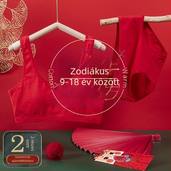 Lányoknak szóló pamut alsónemű készlet vékony formázott kosarakkal, teljes kosár, pamut bélés, acélgyűrű nélkül