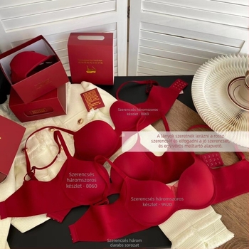 Női melltartó készlet: 3/4 kosár, latex formázott kosár, rögzített dupla vállpántok, hátul három sor kapocs