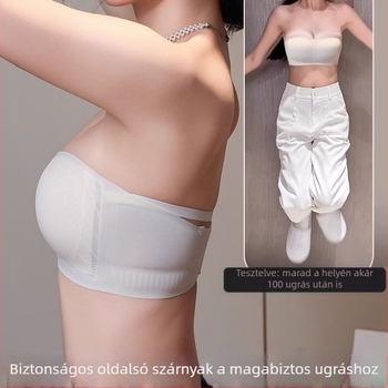 Mi Tingxuan Váll nélküli camisole melltartó, nylonból, Spandex bélés, telt kosár, közepes kosárforma, hátul három sor csat