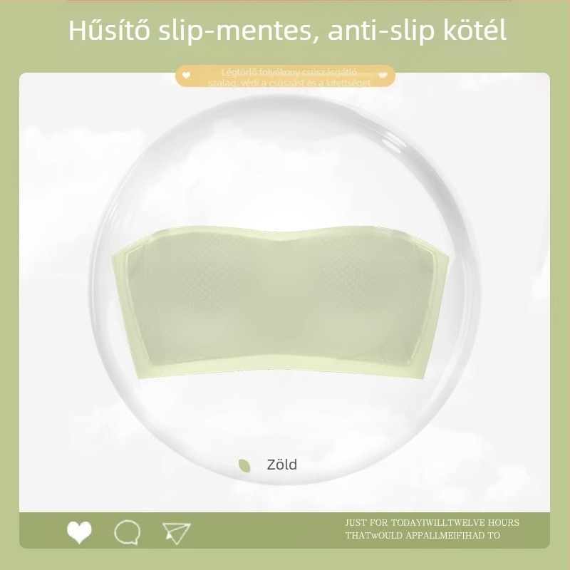 Mi Tingxuan Váll nélküli camisole melltartó, nylonból, Spandex bélés, telt kosár, közepes kosárforma, hátul három sor csat