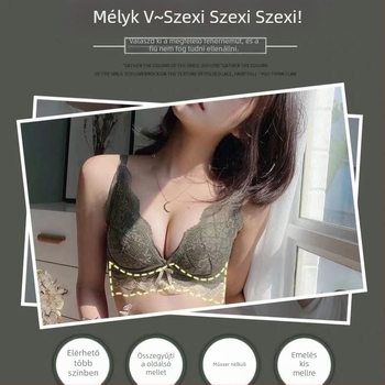 Francia stílusú női fehérneműkészlet kis mellekhez – push-up, állítható, csipkés, szexi
