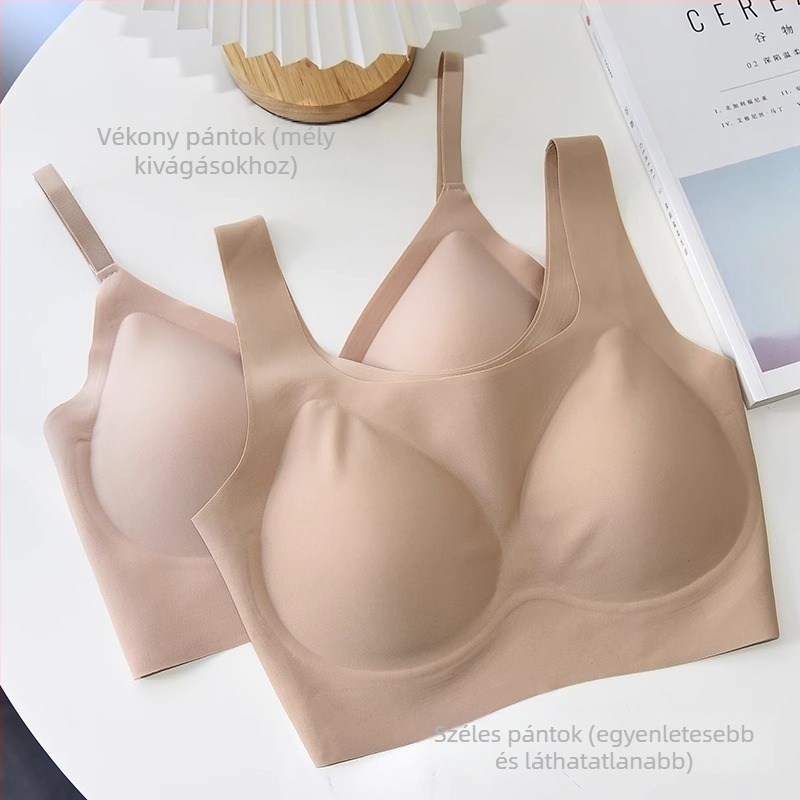 Láthatatlan Király: Sima tanktop melltartó beépített kosarakkal, vezeték nélküli, 3/4 kosár