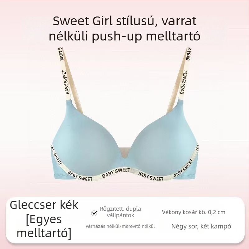 Képregény-stílusú, aranyos varrás nélküli melltartó szett kis mellekhez, kényelmes és karcsúsító