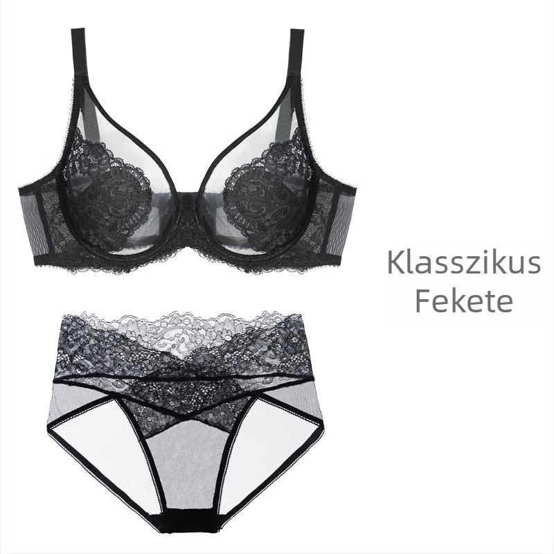 Női csipkés melltartó, 3/4 kosár, ultratiszta moldált, fő anyag nylon (70–80%), belső spandex, fix kettős vállpántok, hátul három soros zár