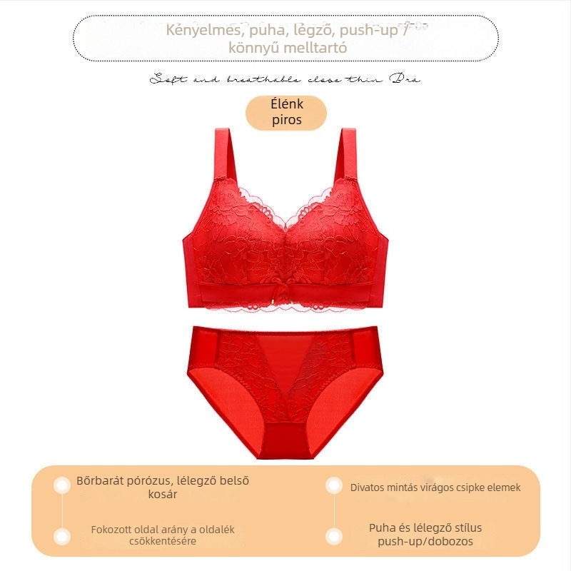 Esküvői csipkés melltartó, teljes kosár, vékony formázott kosár, fő anyag: nylon, hátul négy sor kapoccsal
