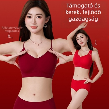 Zselés csíkokkal ellátott, varrás nélküli melltartó készlet, 3/4 kosár, közepes formájú kosár, nejlon anyag, spandex bélés, ajándékdoboz