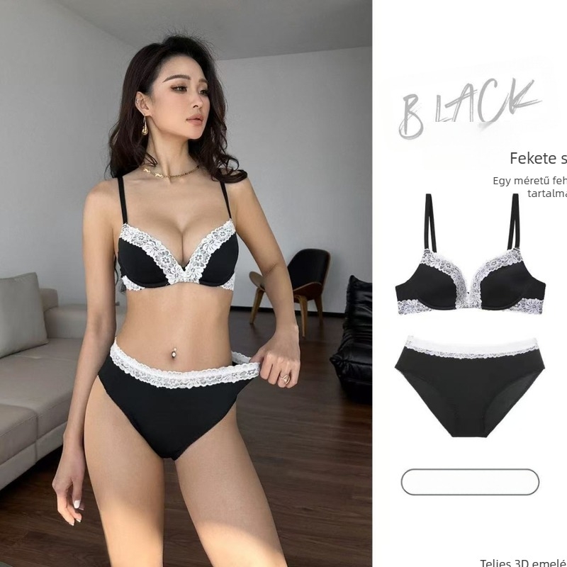 Mély V-nyakú leopard mintás női melltartó, kis mellekhez, szexi, drót nélküli, csipkés