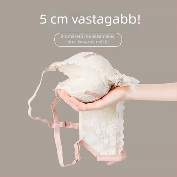 5 cm vastag push-up csipkés női melltartó szett, 3/4 kosár, a kerekebb vonalért