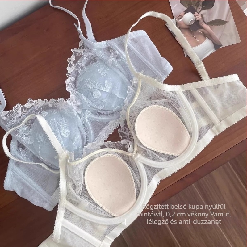 Nyúlfülös melltartó készlet, ultrakönnyen formázott kosarak, nylon anyag, Push-Up