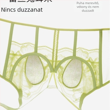Pamut csipkés Push-Up melltartó merevítővel, 3/4 kosár, állítható dupla pántok, hátul négy sor kapocs