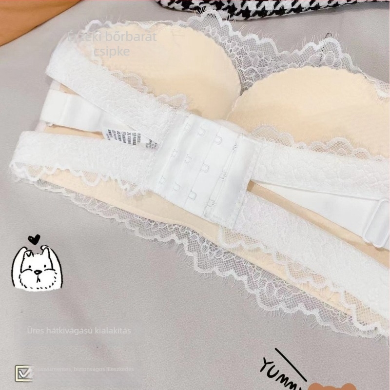 Pánt nélküli push-up melltartó, védelem a kilátszás ellen, hátul három sor csat, formázott kosár: vékony felső rész, vastag alsó rész
