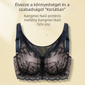 Műtét utáni mellprotézises melltartó, teljes kosár, acélkarika nélküli, vékony formázott kosár, 100% pamut, állítható