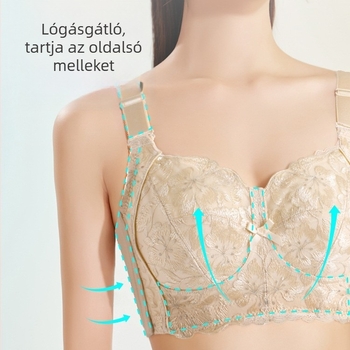 Teljes kosárú, állítható, vezeték nélküli melltartó, oldalsó tartással, vékony kosár