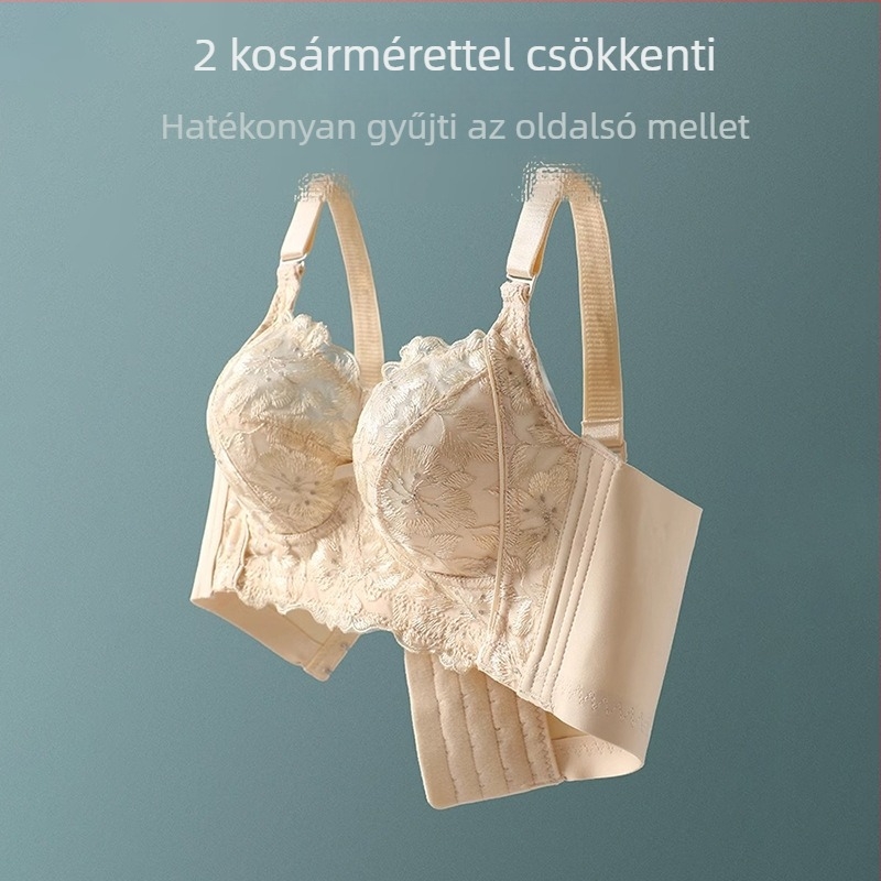 Teljes kosárú, állítható, vezeték nélküli melltartó, oldalsó tartással, vékony kosár