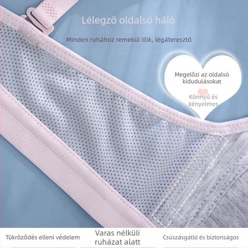 Pamutból készült könnyű melltartó tinédzser lányok számára, 3/4 kosár, állítható pántok