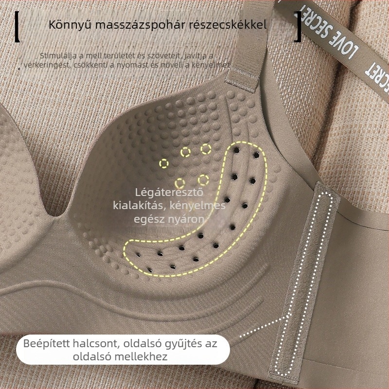 Női melltartó acélmerevítő nélkül, oldalsó magas lefedettséggel, állítható, formázó hatású, nagy melleknek, plusz méret