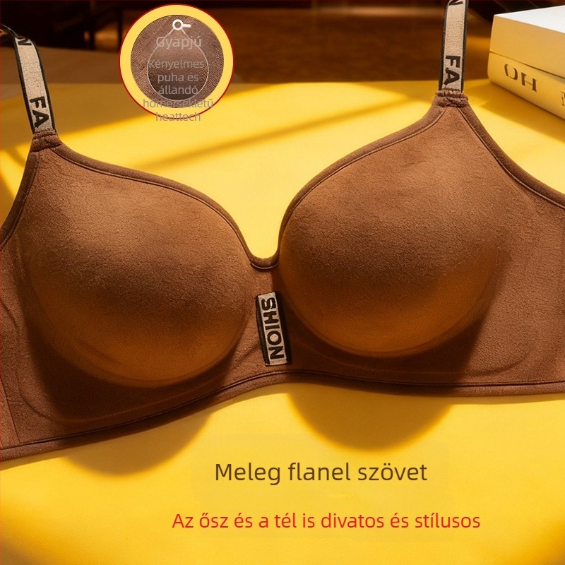 2026 eredeti 5 cm vastag push-up melltartó kismellűeknek, velúr vállpántokkal és betűkkel, őszi-téli