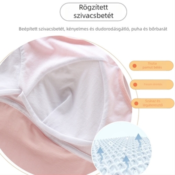 Hosszú pamut felső melltartó tömésével a lányok fejlődési szakaszához – 3/4 kosár, habbetét, acélgyűrű nélküli, rögzített kettős vállpántok