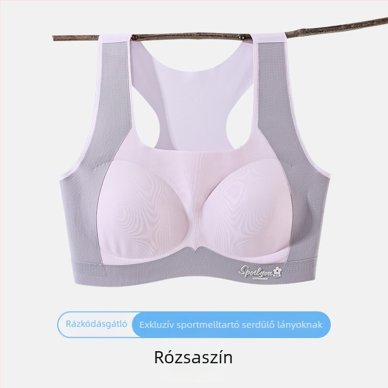 Nylonból készült sportos top formázott kosarakkal, lélegző lányoknak