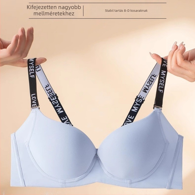 Varrásmentes push-up melltartó nagy kosárhoz, könnyű vékony dizájn, emelés és oldalsó támasz
