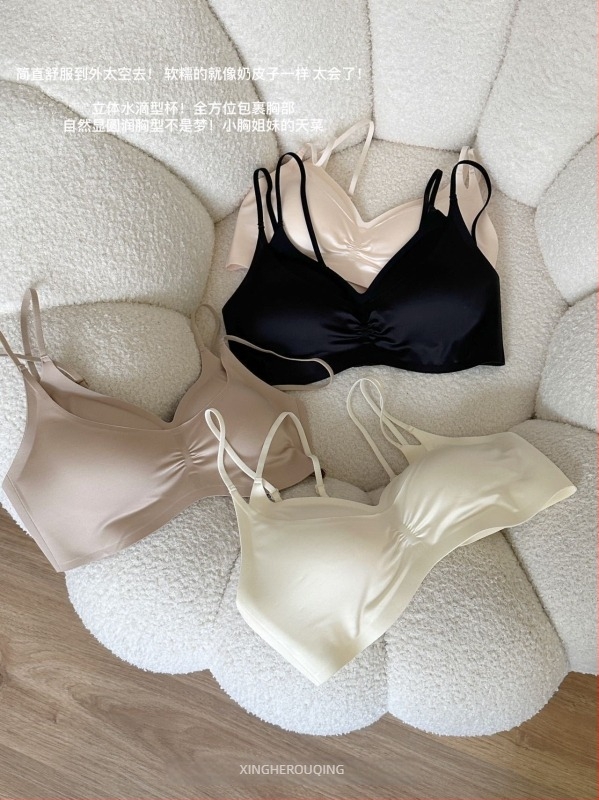Nylon alvó melltartó levehető dupla pántokkal, 3/4 kosár, vékony formázott kosár, hátsó háromsoros zár