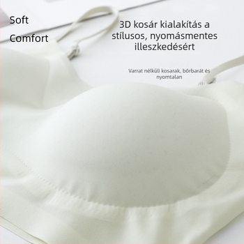 Ultra vékony, merevítő nélküli hátsó formázó melltartó, légáteresztő nylonból, top-stílusú vállpántokkal