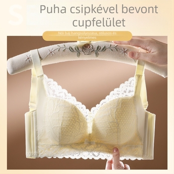 YICAIBEI Csipkés vezeték nélküli női melltartó, kosár 3/4, kényelmes és lélegző formázó hatással