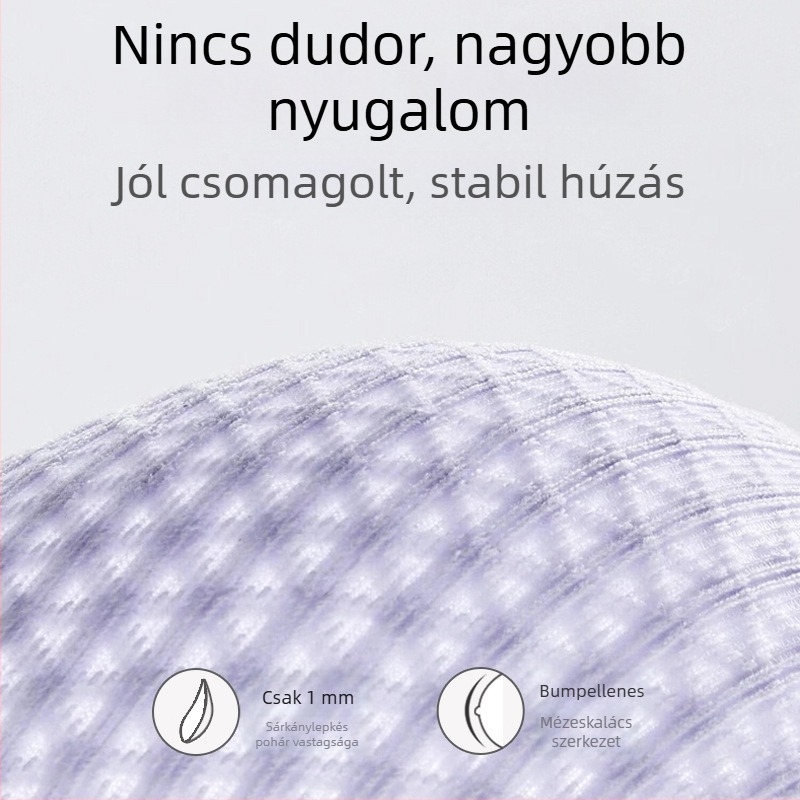 Varrat nélküli Push-Up melltartó, könnyű kosarakkal, kényelmes viselet