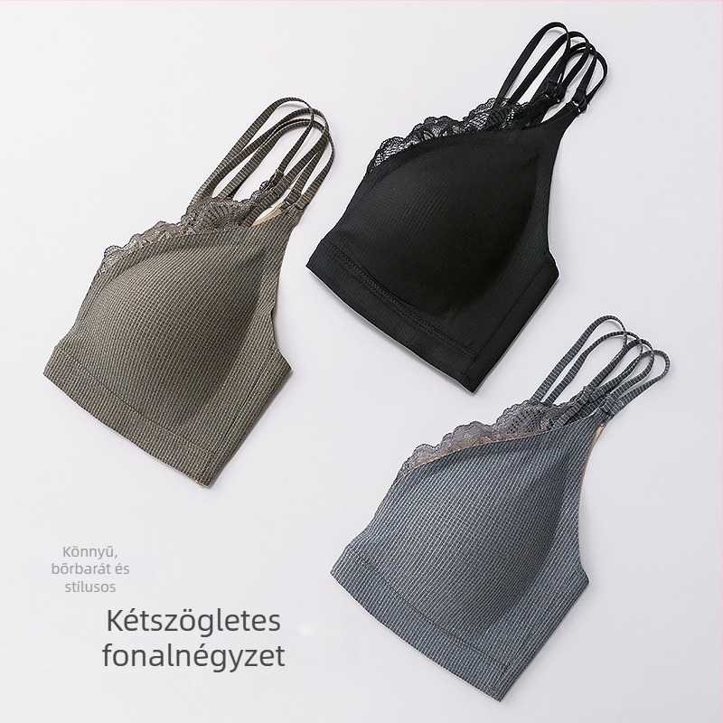 Vezeték nélküli, csipkés push-up melltartó, varrásmentes design, 3/4 kosár, vékony formázott kosarak, fix dupla vállpántok, hátoldali háromsoros záródás