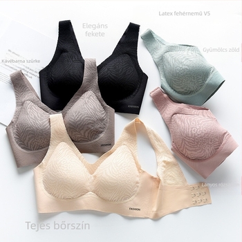 Női latex formázó melltartó, varrás nélküli, állítható vállpántokkal, sportos hátsó rész