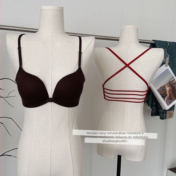 Elölkapcsos melltartó, 3/4 kosár, varrat nélküli és lélegző, Nylon/Poliamid, rögzített dupla pánt