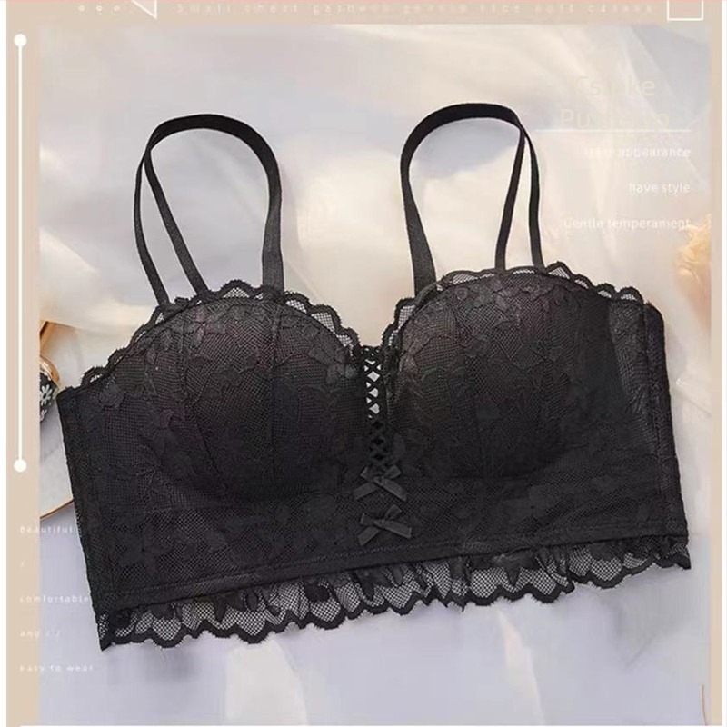 Vörös pántnélküli push-up melltartó, csúszásmentes, fehér wrap-stílusú fazon