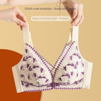 Előzáras push-up melltartó készlet, 3/4 kosár, poliészter, rögzített kettős vállpánt, lélegző belső bélés
