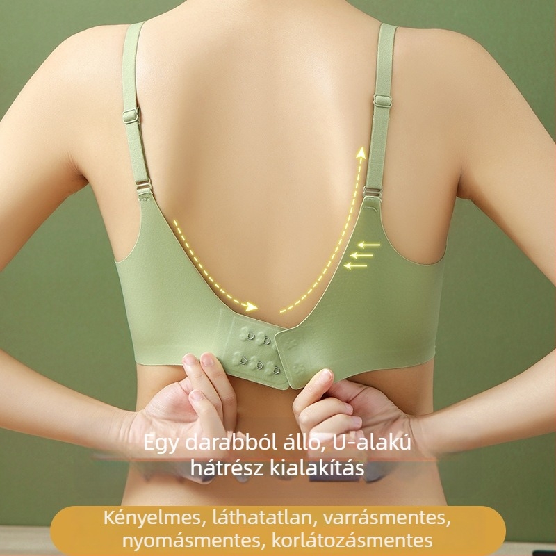 Varrás nélküli latex melltartó nőknek, merevítés nélkül, formázó összegyűjtés és oldalsó támasz, esés ellen, sportos, vékony és légáteresztő, levehető dupla vállpántokkal