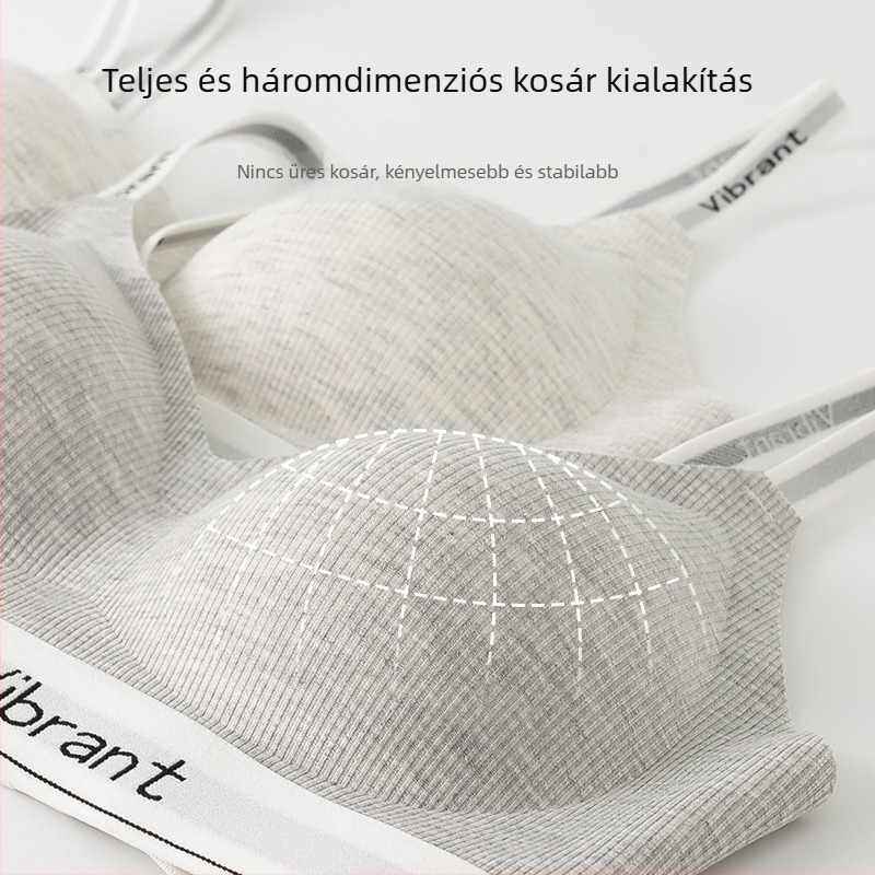 Betű alakú vállpántos melltartó, emelő hatás, puha támogatás, varrat nélküli, 3/4 kosár, sportos hát