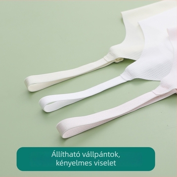 Lányoknak készült kamiszol-büst fejlődési szakaszhoz, 8–14 éveseknek, vékony anyagú nylon/elastán, U-nyakú kivágás, bélés viszkóz/selyem/elastán