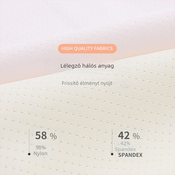 Lányoknak készült kamiszol-büst fejlődési szakaszhoz, 8–14 éveseknek, vékony anyagú nylon/elastán, U-nyakú kivágás, bélés viszkóz/selyem/elastán