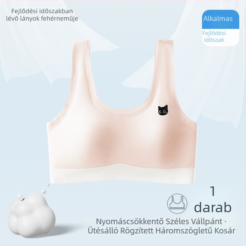 Varrás nélküli vékony sporttop lányoknak, fix kosarakkal
