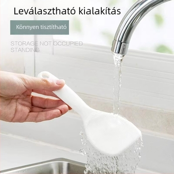 Műanyag álló rizskanál-tároló porvédőfedéllel, felnőtteknek, 2024 megjelenés