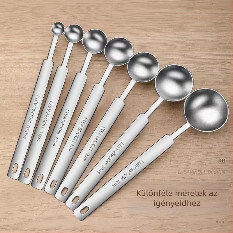 Yutian hosszú nyelű mérőkanál gramm-skálával, jelölések 5/10 g és 15 ml, sütéshez, modern minimál dizájn