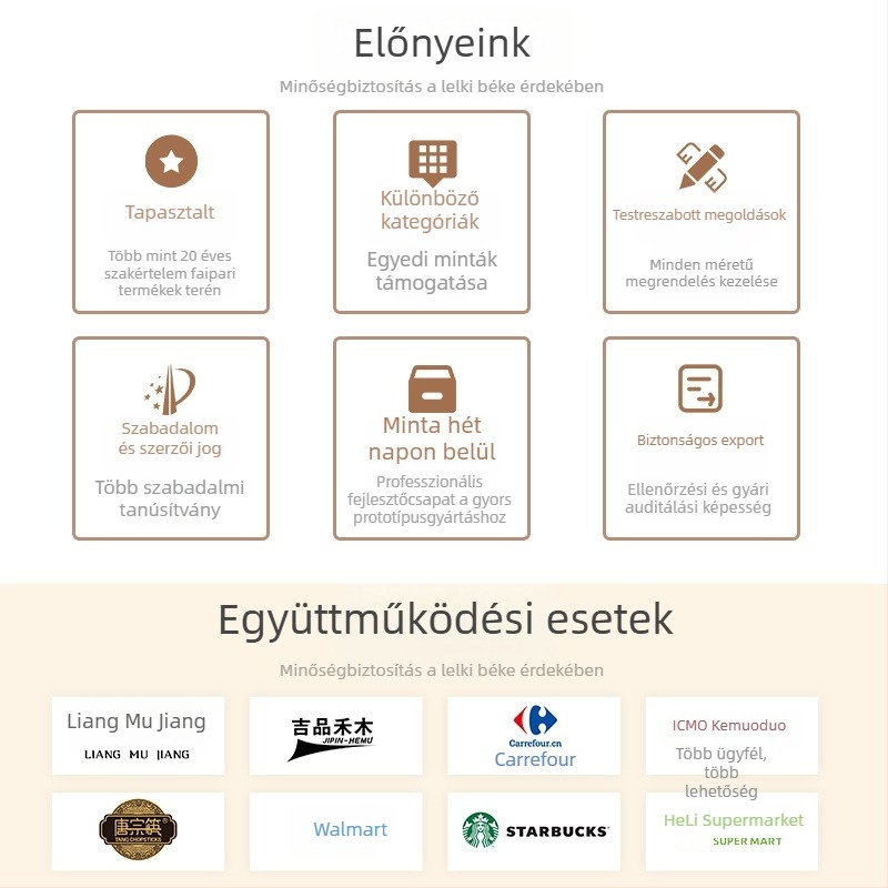 Akácfából készült leveskanál kampóval, függeszthető fa konyhai eszköz