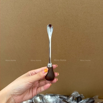 Minojia 304 rozsdamentes acél kávéskanál keverésre hosszú nyéllel, mini elegáns méz- és lekvárkanál