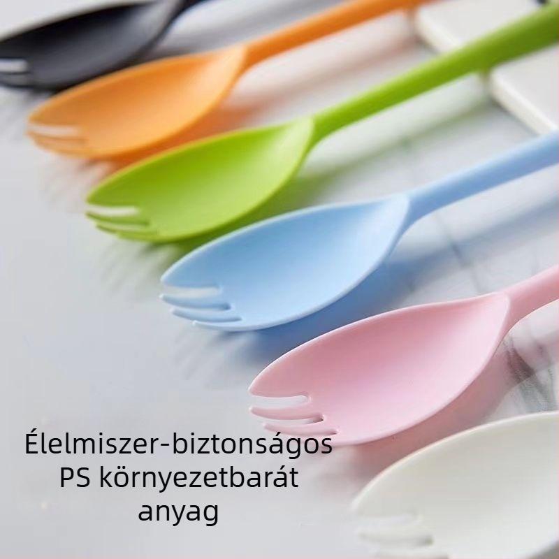Egy egyszer használatos hosszú nyelű kanál- és villa készlet, egyenként csomagolt, barbecue, bibimbap, desszertek és gyümölcsök számára — Anyag: PP; Márka Unique; Funkció: Egyéb; Termékbevezetés: Egyéb