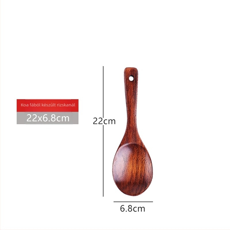 Fából készült spatula készlet főzéshez, hosszú nyelekkel, magas hőállósággal és kompatibilis a tapadásmentes edényekkel