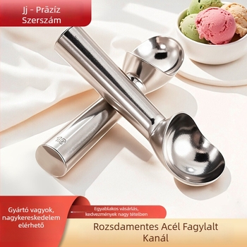 Fagylaltkanál — 201 rozsdamentes acél, modern egyszerű stílus, kanál, első osztályú minőség