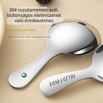 Gyerekeknek készült rajzfilm mintás kanál, 304 rozsdamentes acélból, teához, kávéhoz és desszertekhez, tükrös fényezésű