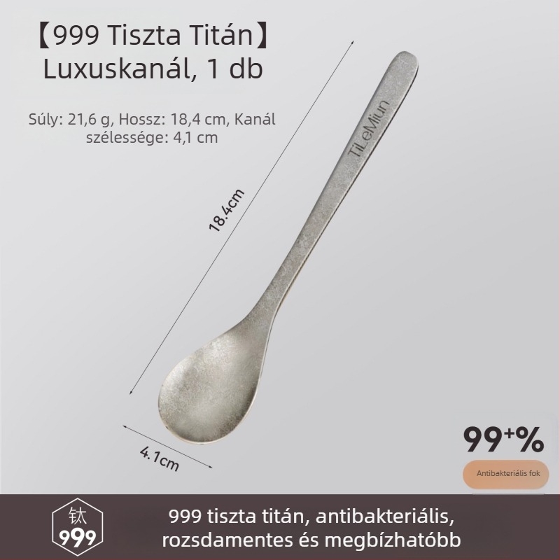 Tiszta titánium kanál, japán stílus, egyszínű, márka WORTHBUY, modell G22365-1