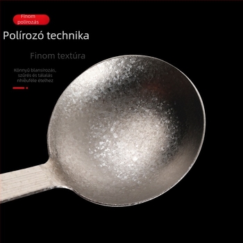 Tiszta titánium kanál- és spatula készlet rózsafa fogantyúval, égésgátló kialakítás, két darabos, könnyű konyhai eszközök